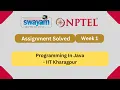Programming In Java Week 1 NPTEL ANSWERS 2024 NPTEL 2024