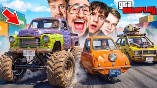 20 КОНТЕЙНЕРОВ vs САМЫЕ СТРАННЫЕ МАШИНЫ! ЭТИ МАШИНЫ НУЖНО ЗАБАНИТЬ! УГАРНЫЕ ГОНКИ! (GTA 5 RP) 