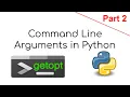 Using Command Line Arguments in Python Part 2 - getopt library