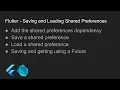 Flutter - Saving and Loading Shared Preferences