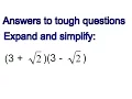 How to expand and simplify surds in brackets - GCSE exam question
