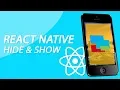React Native Tutorial - Show And Hide Other Components On Press