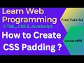 How to create CSS Padding Web Programming Tutorial for Beginners Lesson