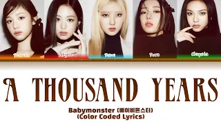 ai cover babymonster a thousand years org by christiana perry color coded lyrics video