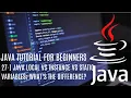 Java tutorial for beginners 27 Master Java Variables Local vs Instance vs Static Explained