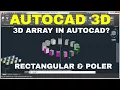 AutoCAD 3D Array Command Tutorial AutoCAD Rectangular Polar CAM SOLUTIONS