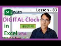 How to Make Digital Clock in Excel VBA Excel VBA Digital clock Excel VBA lesson - 83