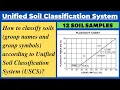 Classify Soils using Unified Soil Classification System USCS Group Names and Symbols