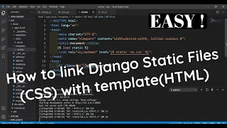 How to link Static Files CSS in Django with template HTML