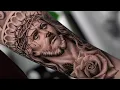 Download Lagu BLACK and GREY JESUS CHRIST TATTOO | TIMELAPSE (Real Time Tattooing)