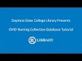OVID Nursing Collection Database Tutorial