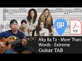 Alip Ba Ta - More Than Word ( Finger style ) - original by Extreme Guitar Tabs [TABS]