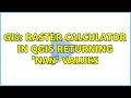 GIS Raster Calculator in QGIS returning nan values