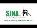 SJNA General Meeting September 11 2023