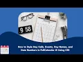 How to Style Day Cells Events Day Names and Date Numbers in FullCalendar JS Using CSS Joomla Dev
