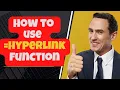 How to use HYPERLINK function in excel
