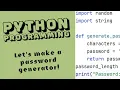 Python Programming Password Generator