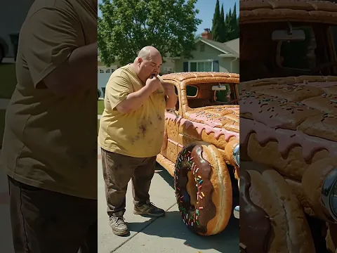 The fat man ate Jesus's car!
