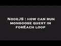 NodeJS how can run mongoose query in forEach loop
