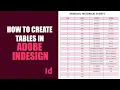 Working with tables in Adobe InDesign Learn how to create table in InDesign