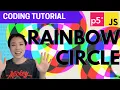 p5 js Coding Tutorial Rainbow Circles