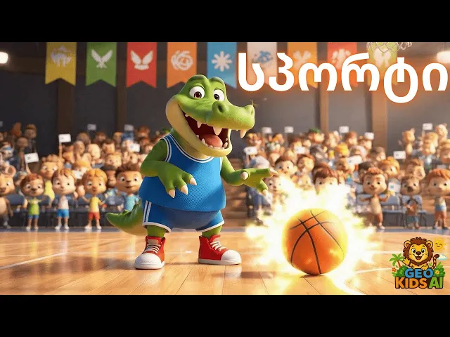 სპორტი კროკოდილოსთან ერთად | ისწავლე სპორტის სახეობები საბავშვო ანიმაციით