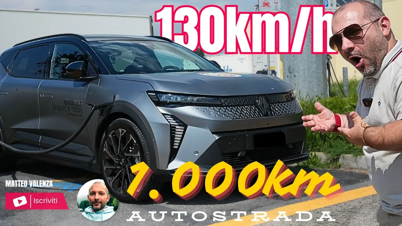 Renault Scenic E-Tech, 1.000 km in autostrada tra autonomia e ricarica