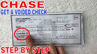 How To Get A Voided Chase Check