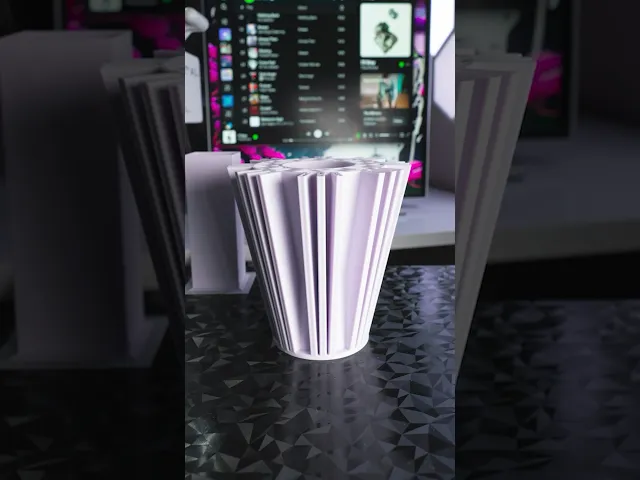 The Kimi Vase, Modern and Unique Home Decor for Dried and Preserved Flower Arrangement | STL File video thumbnail