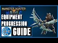 MH Rise Bow Equipment Progression Guide Recommended Playing