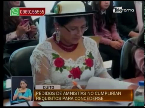 Pedidos de amnistías no cumplirían requisitos para concederse