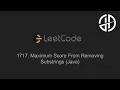 1717 Maximum Score From Removing Substrings LeetCode Java