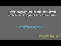 8 - How to find uppercase and lowercase program in Java