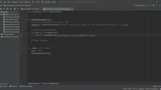 python - permutation using inbuild function py PyCharm