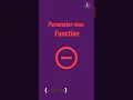 Parameterless function in javascript functions in javascript tutorial in 1 minutes