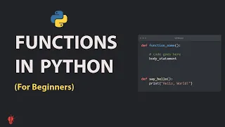 Python Functions from scratch Simplified