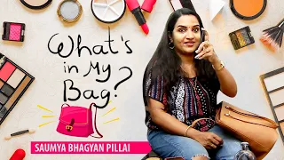whats in my bag with aliyans fame saumya bhagyan pillai 