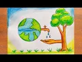 How to Draw Save Water Save Life Scenery Easy step by step