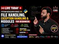 Python Developer Series File Handling Error Handling Modules Packages Learn Python Live