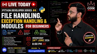 Python Developer Series File Handling Error Handling Modules Packages Learn Python Live