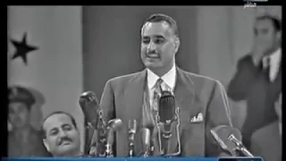 خطاب الرئيس الراحل جمال عبد الناصر الي شعب بورسعيد في عيد النصر 