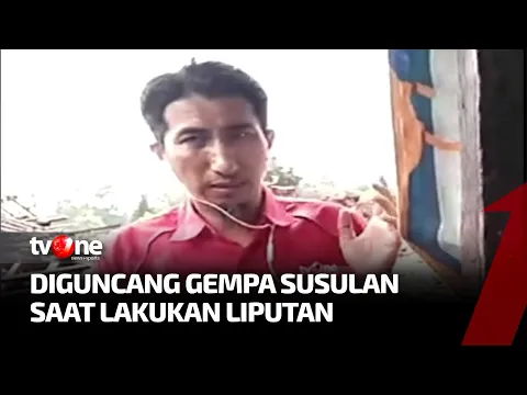 Detik-detik Terjadinya Gempa Susulan Saat Reporter tvOne Siaran Langsung