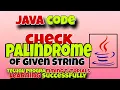 PALINDROME check for string by telugu programming tutorial learning successfully