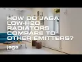 Lagu How do Jaga Low-H2O radiators compare to other heat emitters?