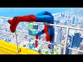 Download Lagu SPIDERMAN CRAZY JUMPS/FALLS #6 (GTA Spider-Man Fails)