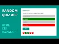 Random Quiz Application using by Html Css Javascript