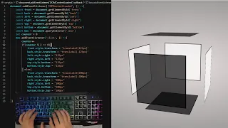 ASMR Programming - Coding 3D Spinning Cube
