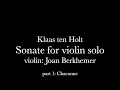 Lagu Sonate for violin solo, part 1: Chaconne