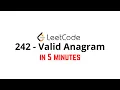 LeetCode 242 - Valid Anagram Java Solution