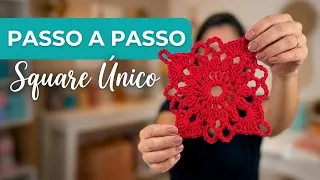 Square de crochê diferente e muito lindo